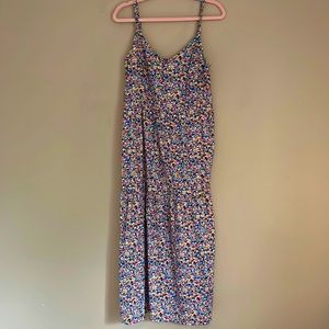 Long, colorful and flowery cute summer dress
